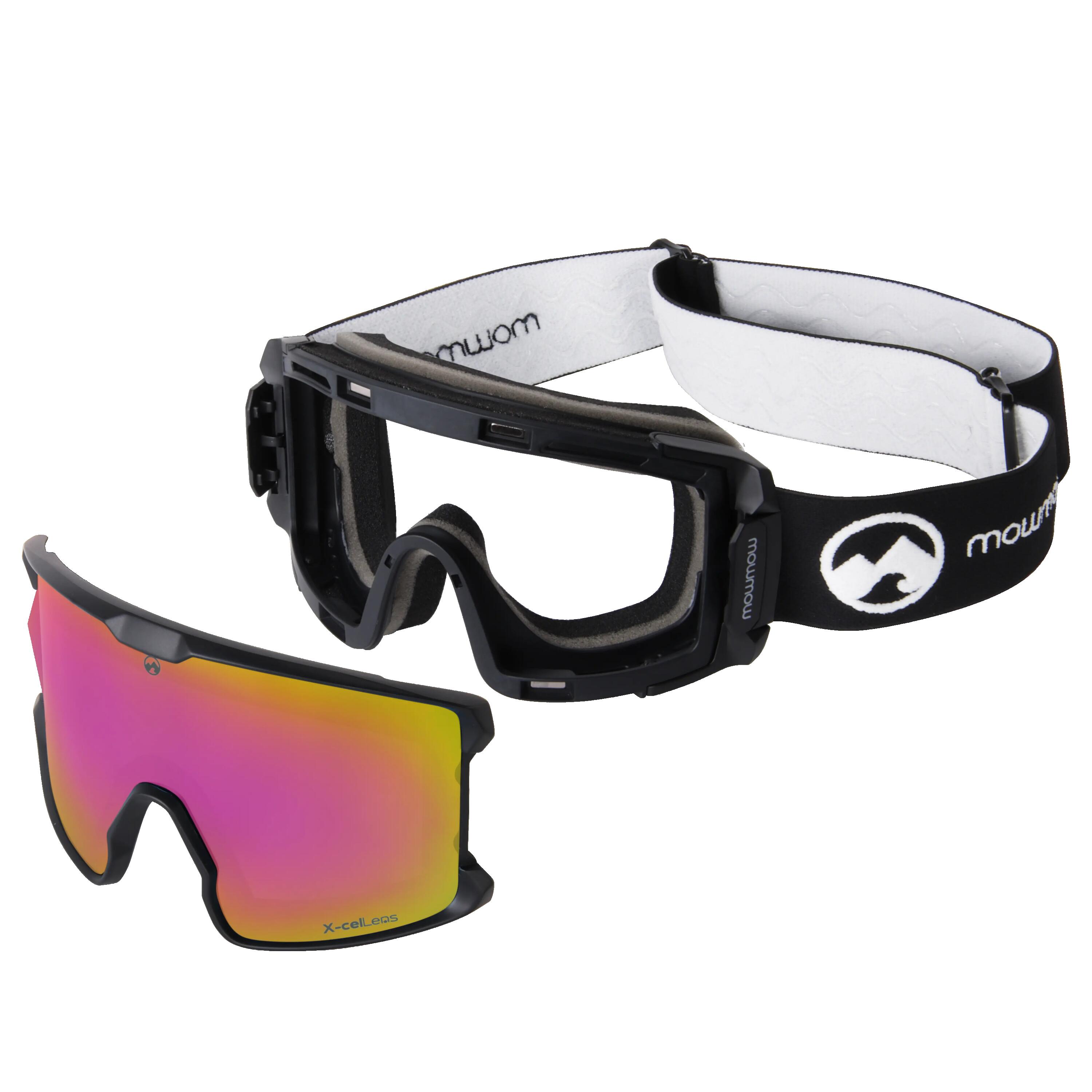 Maschera da sci unisex Legend (Black | Pink/Red) 6/7
