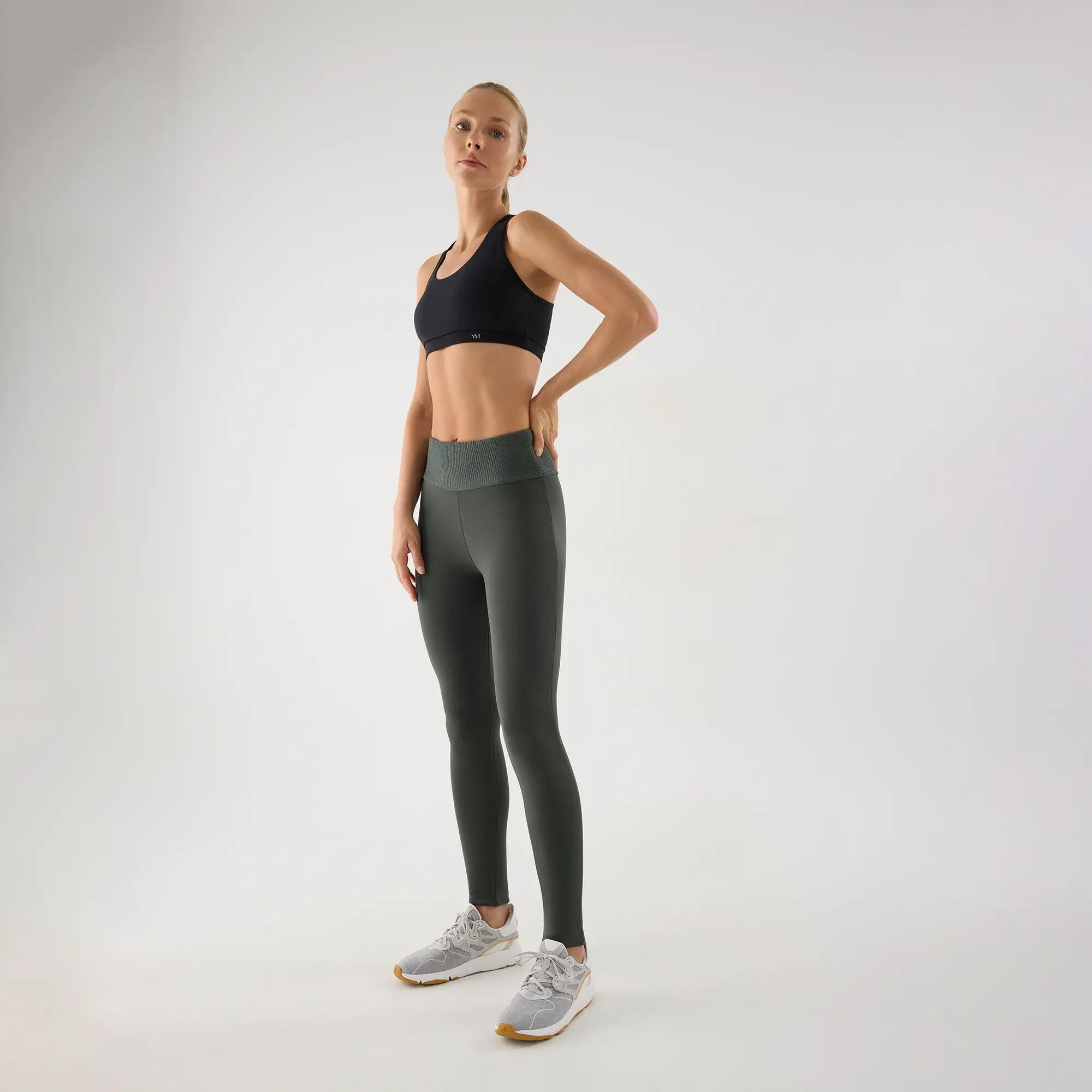 ULTRA TÉRMICO Leggings deportivos afelpado polar verde botella 3/5
