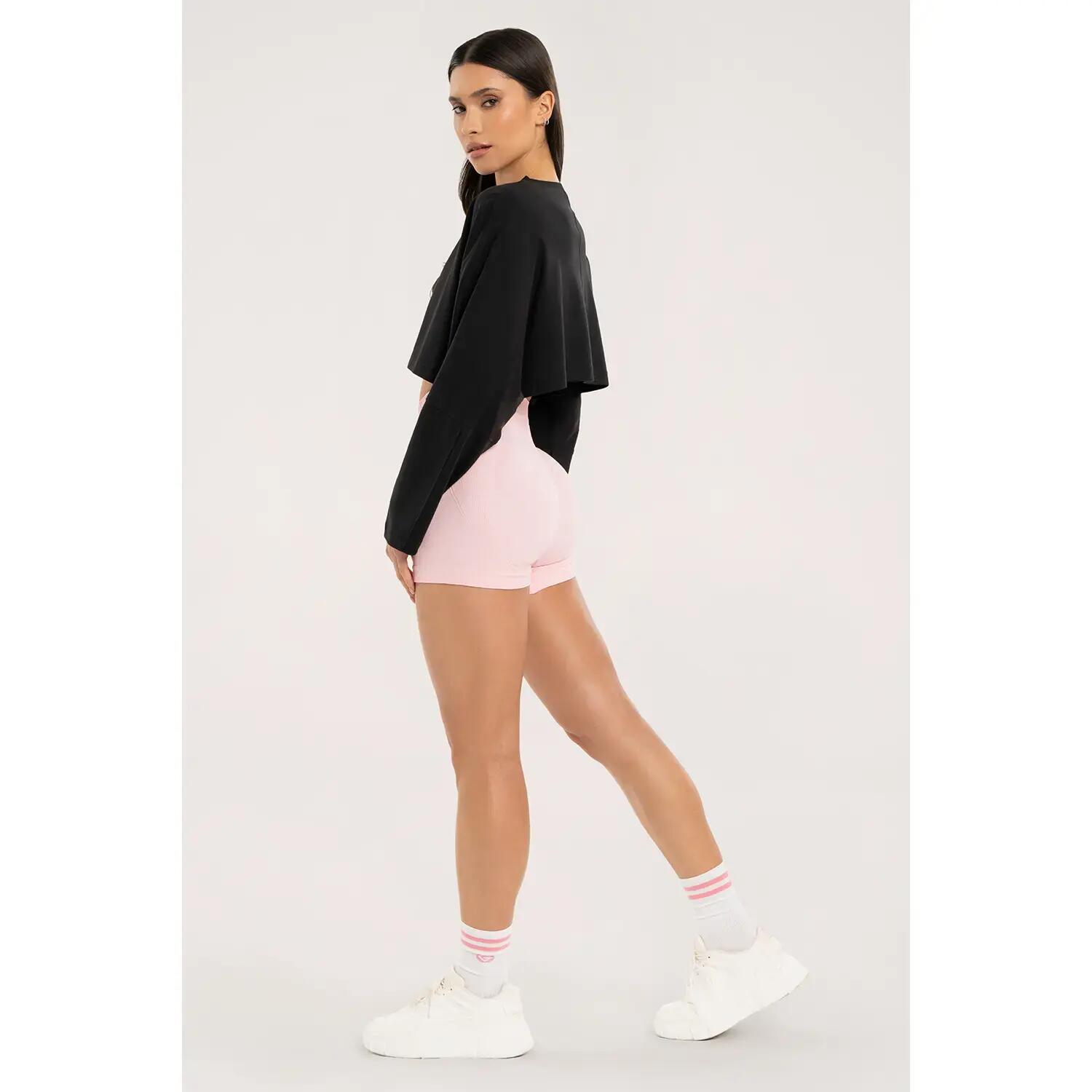 T-Shirt, langarm, crop, Damen Gym Glamour 3/4