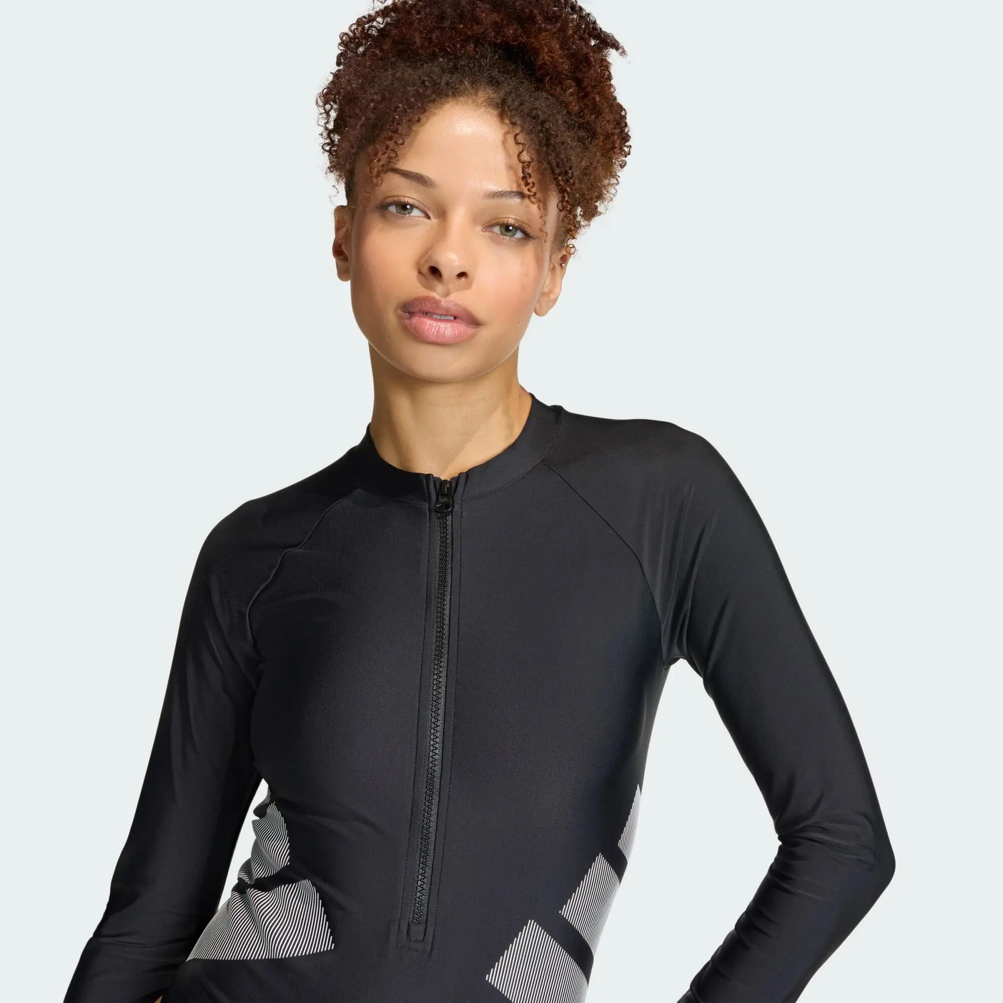 MAILLOT DE BAIN UNE PIÈCE MANCHES LONGUES LOGO 4/5