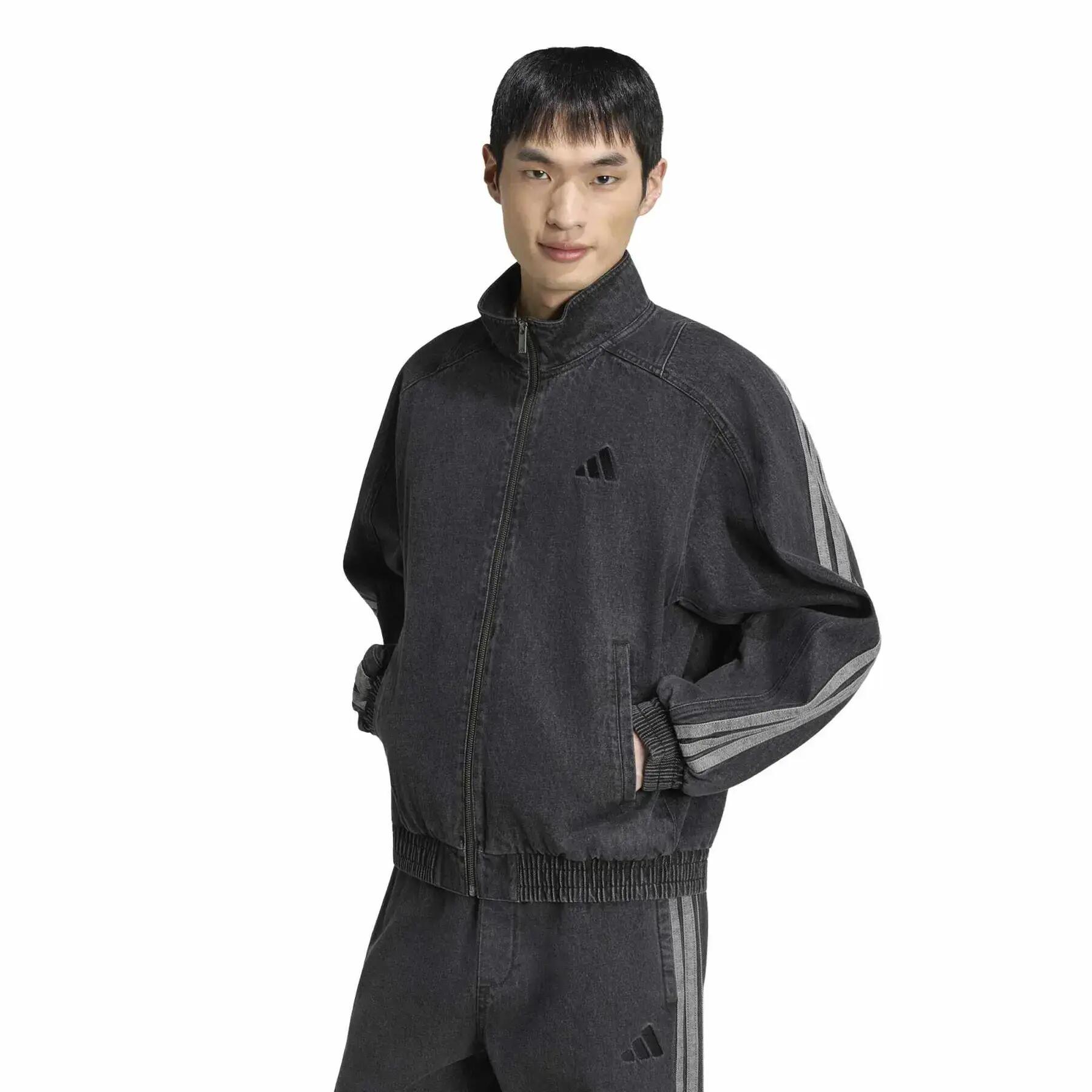 Giacca uomo adidas denim - nero 2/6