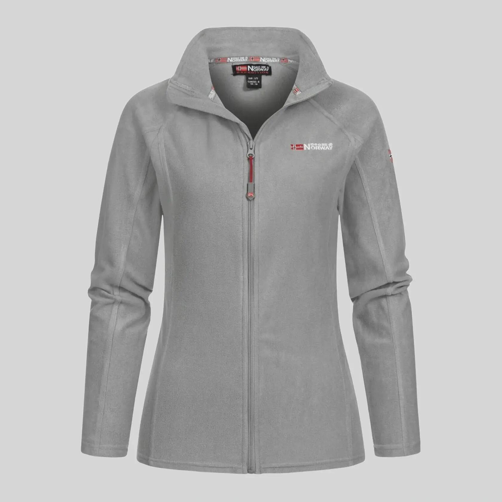 Fleece – Hiking – Women’s – Full zip – Light grey 4/5