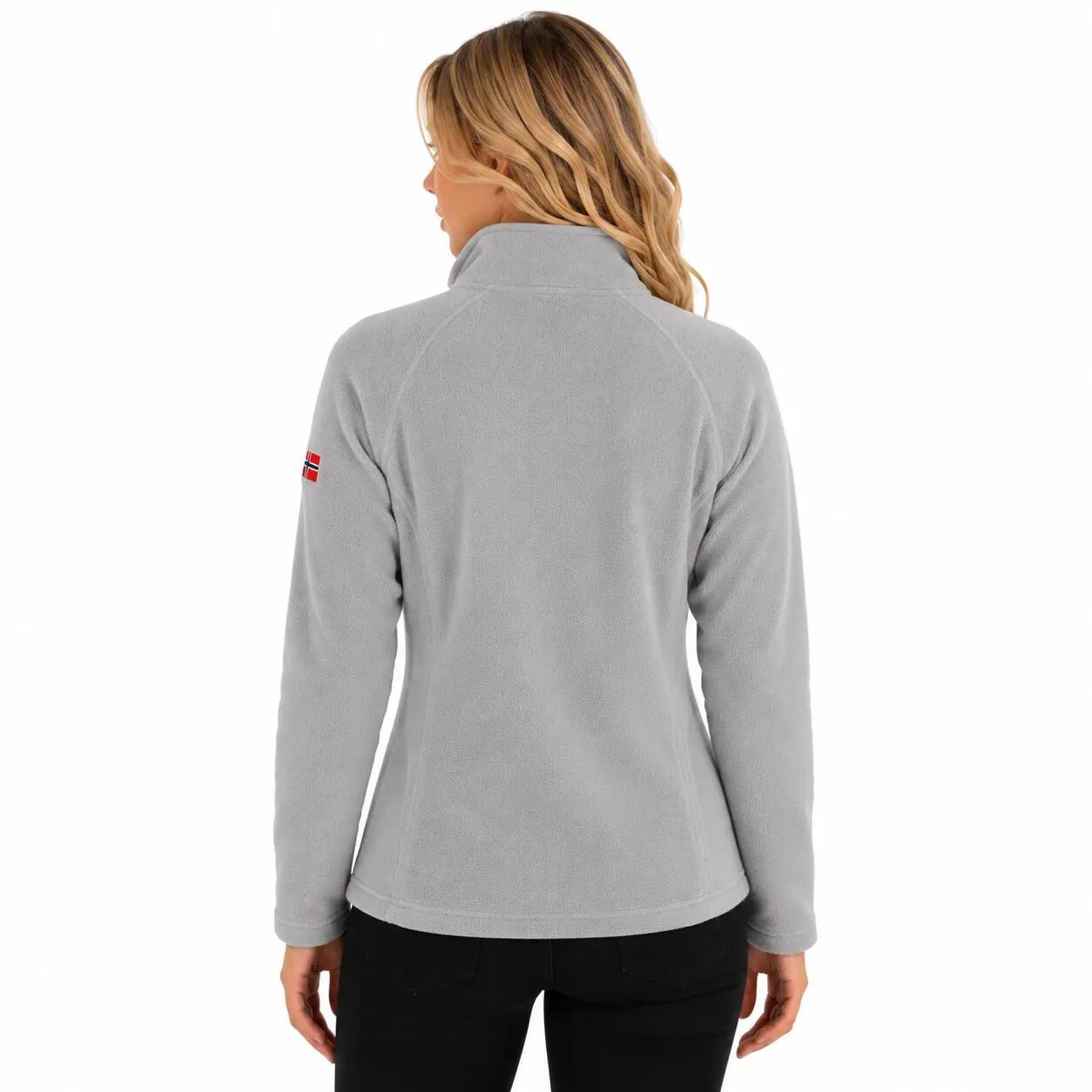 Fleece – Hiking – Women’s – Full zip – Light grey 2/5