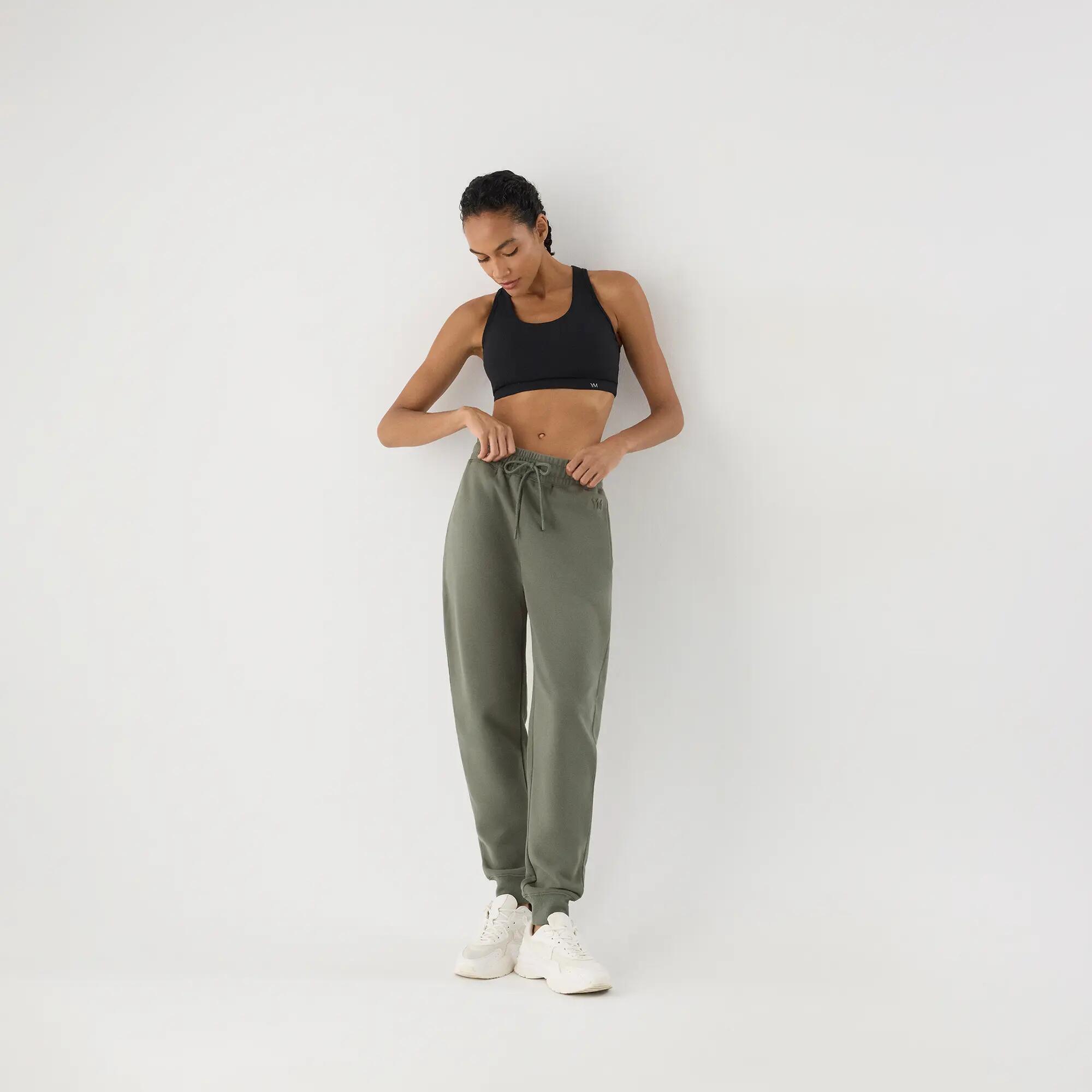 Pantalón deportivo jogger con cintura ajustable verde 5/6