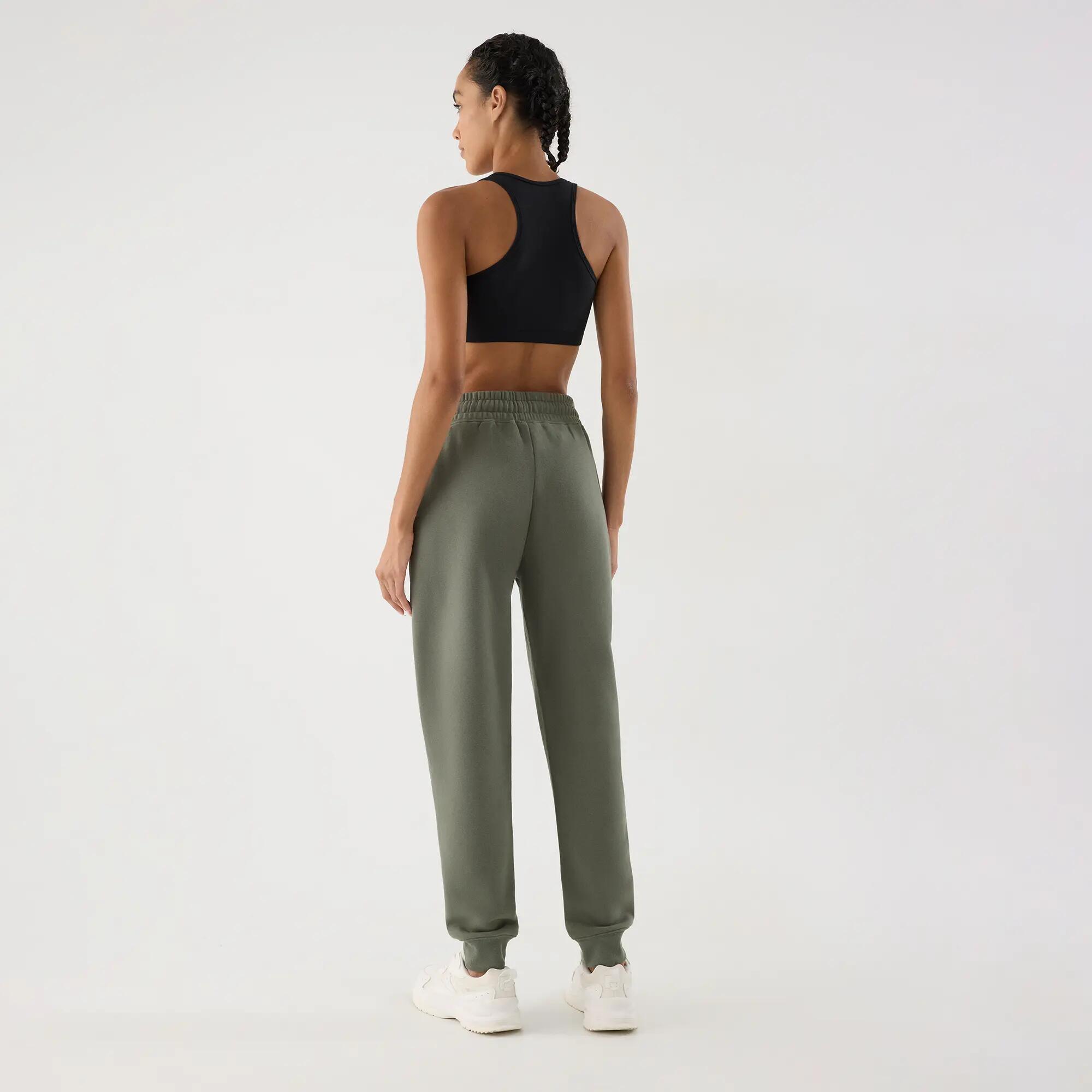 Pantalón deportivo jogger con cintura ajustable verde 2/6