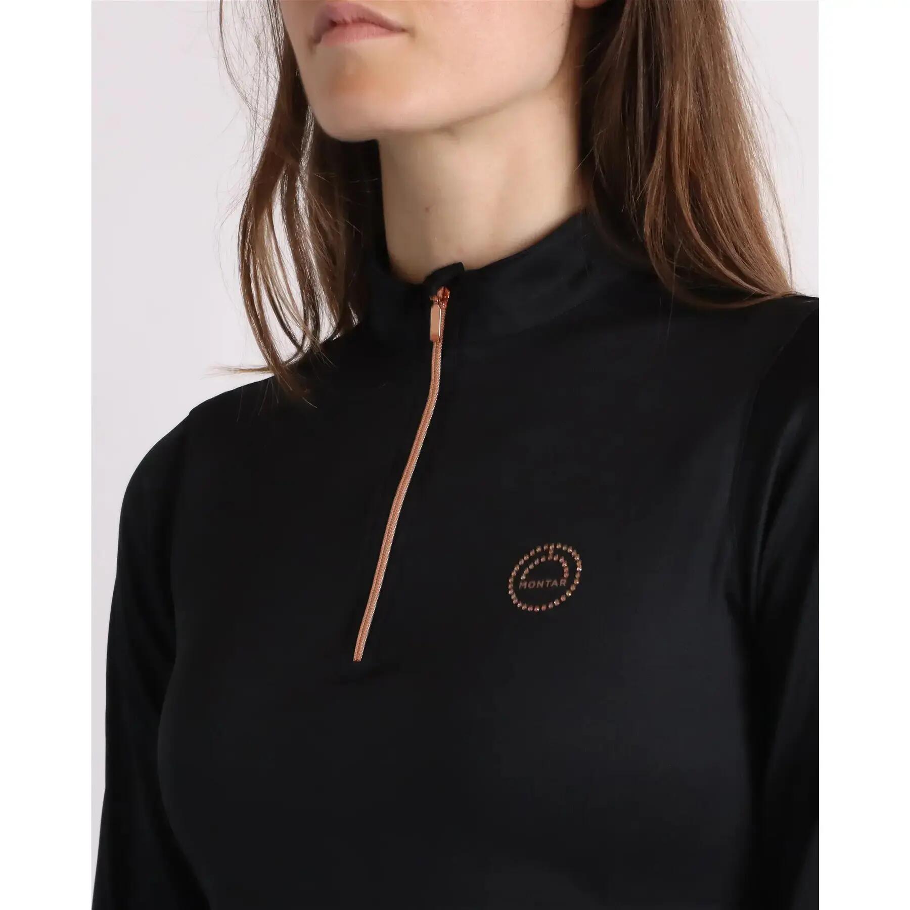 Polo da equitazione a maniche lunghe da ragazza Montar Everly 2/2