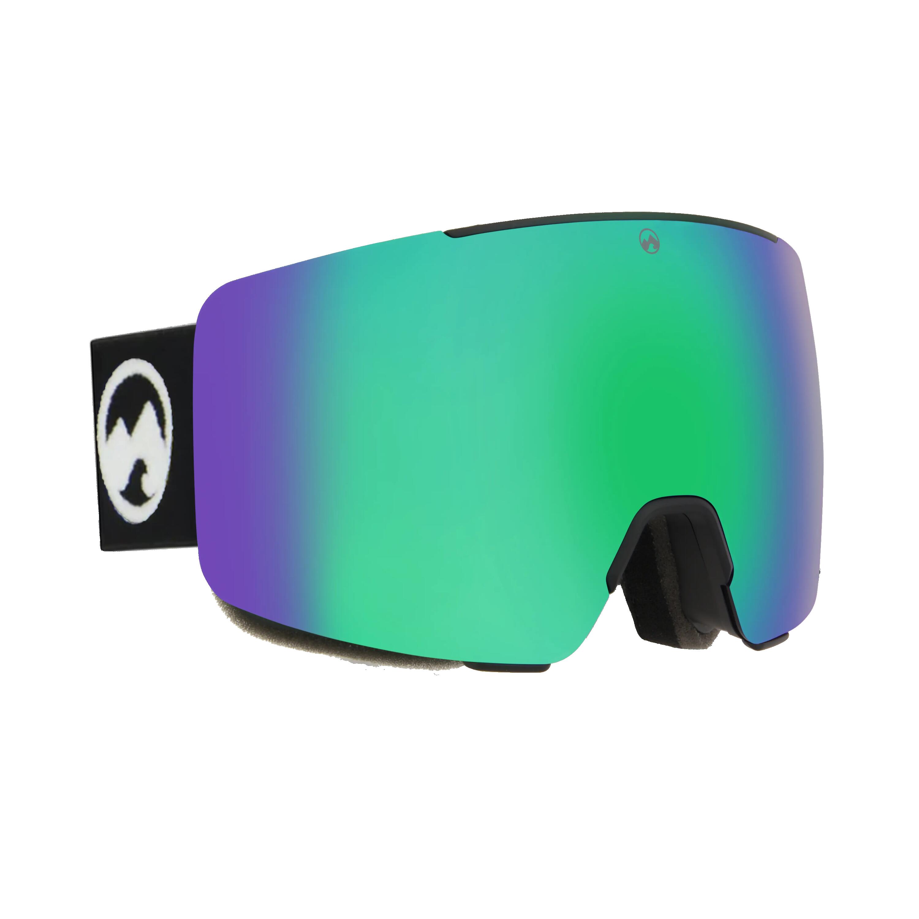 Masque de ski unisexe Local (Black | Green) 2/7