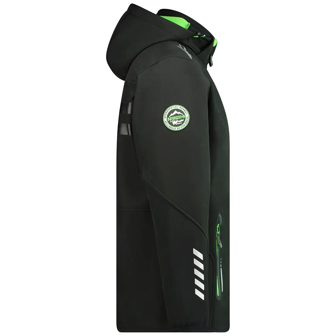 Veste softshell - Montagne - Homme - Imperméable, doublure polaire - Noir/vert 6/6