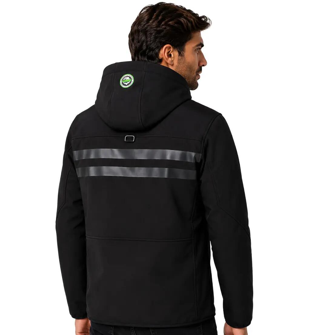 Veste softshell - Montagne - Homme - Imperméable, doublure polaire - Noir/vert 5/6