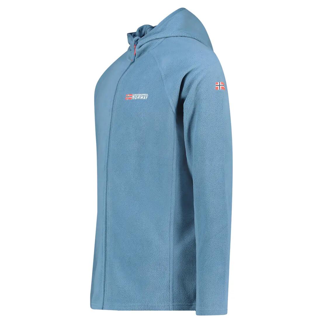 Fleecejacke – Bergtouren – Herren – Vollständiger Reißverschluss – Blau 4/4