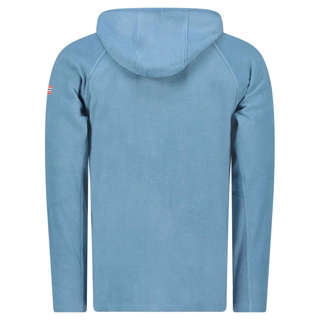 Fleecejacke – Bergtouren – Herren – Vollständiger Reißverschluss – Blau 3/4