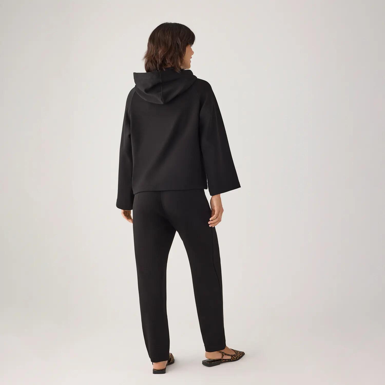 Pantalon polaire slim à taille haute et poches, noir 6/7
