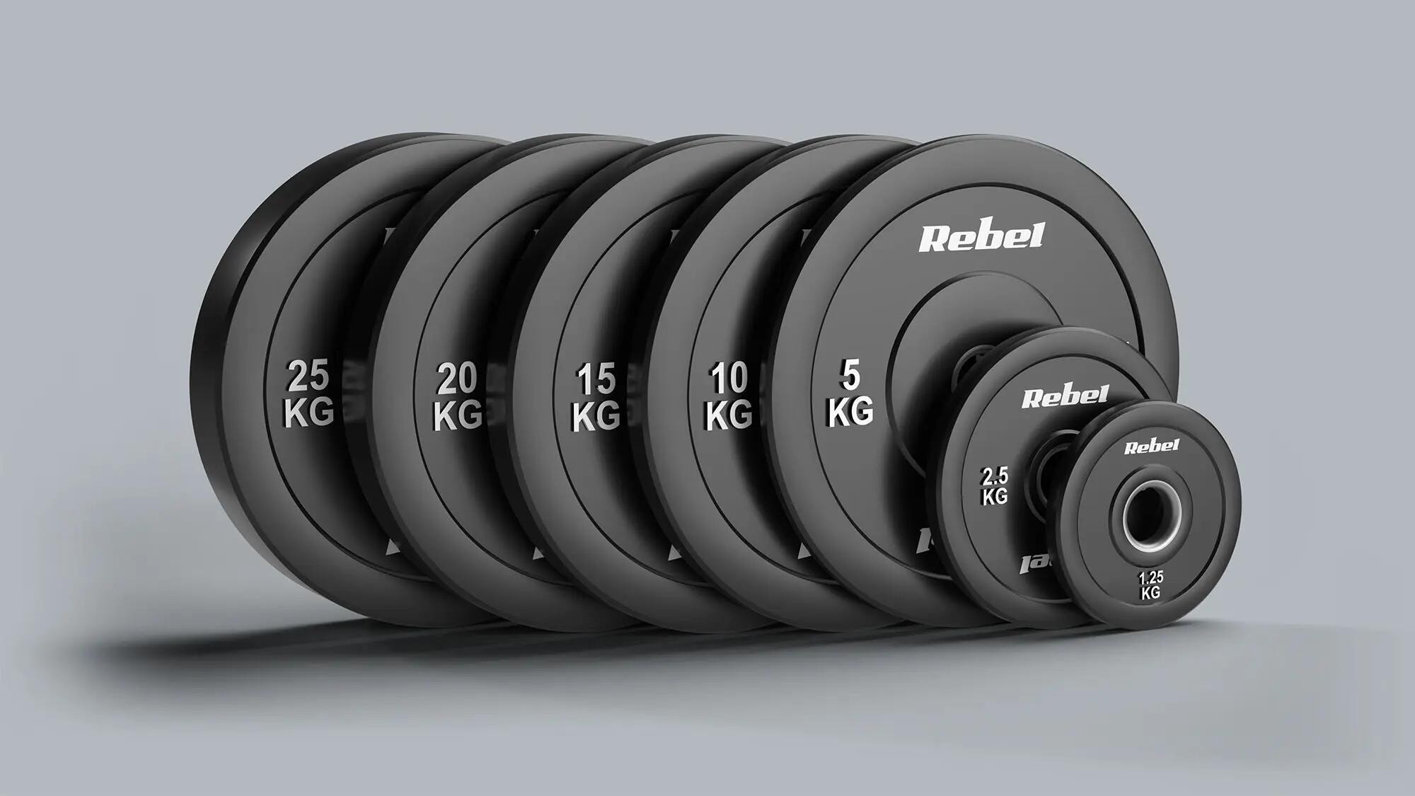 Obciążenie olimpijskie gumowane BUMPER 51 mm  2x1.25kg Rebel 6/7
