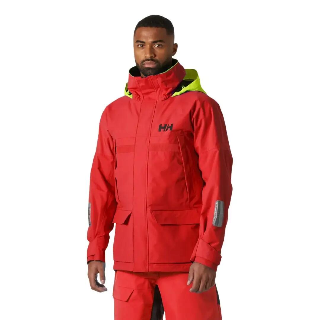 Chaqueta Roja Helly Hansen Pier 4.0 Alert Red Impermeable y Transpirable 2/5