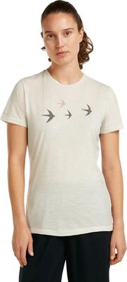 Icebreaker 150 tech lite tee bird transit wit dames-t-shirt