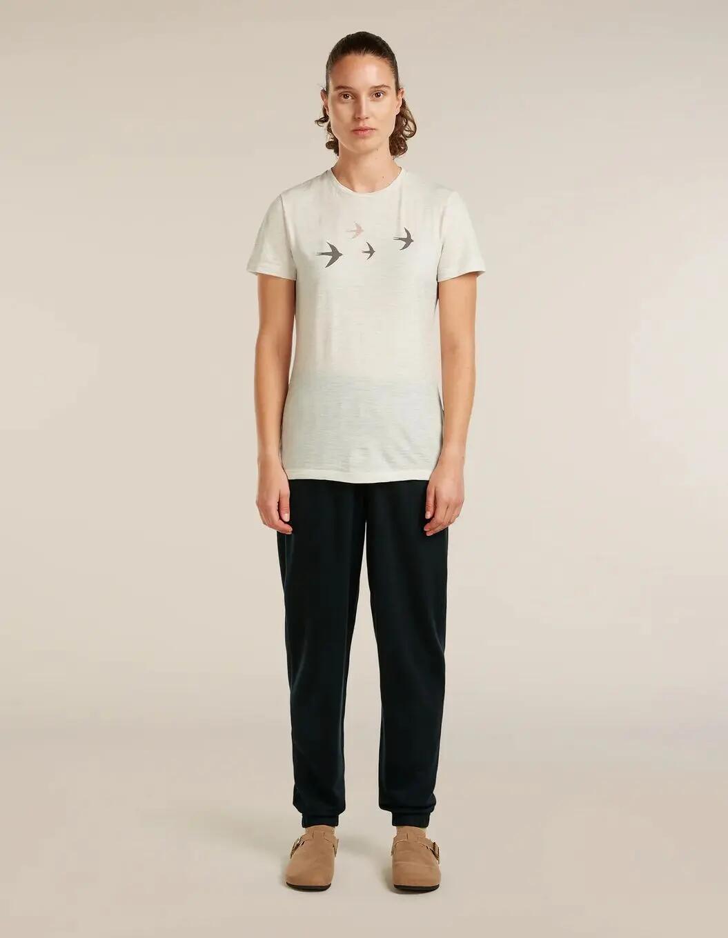 Icebreaker 150 Tech Lite Tee Bird Transit wit dames-T-shirt 3/5