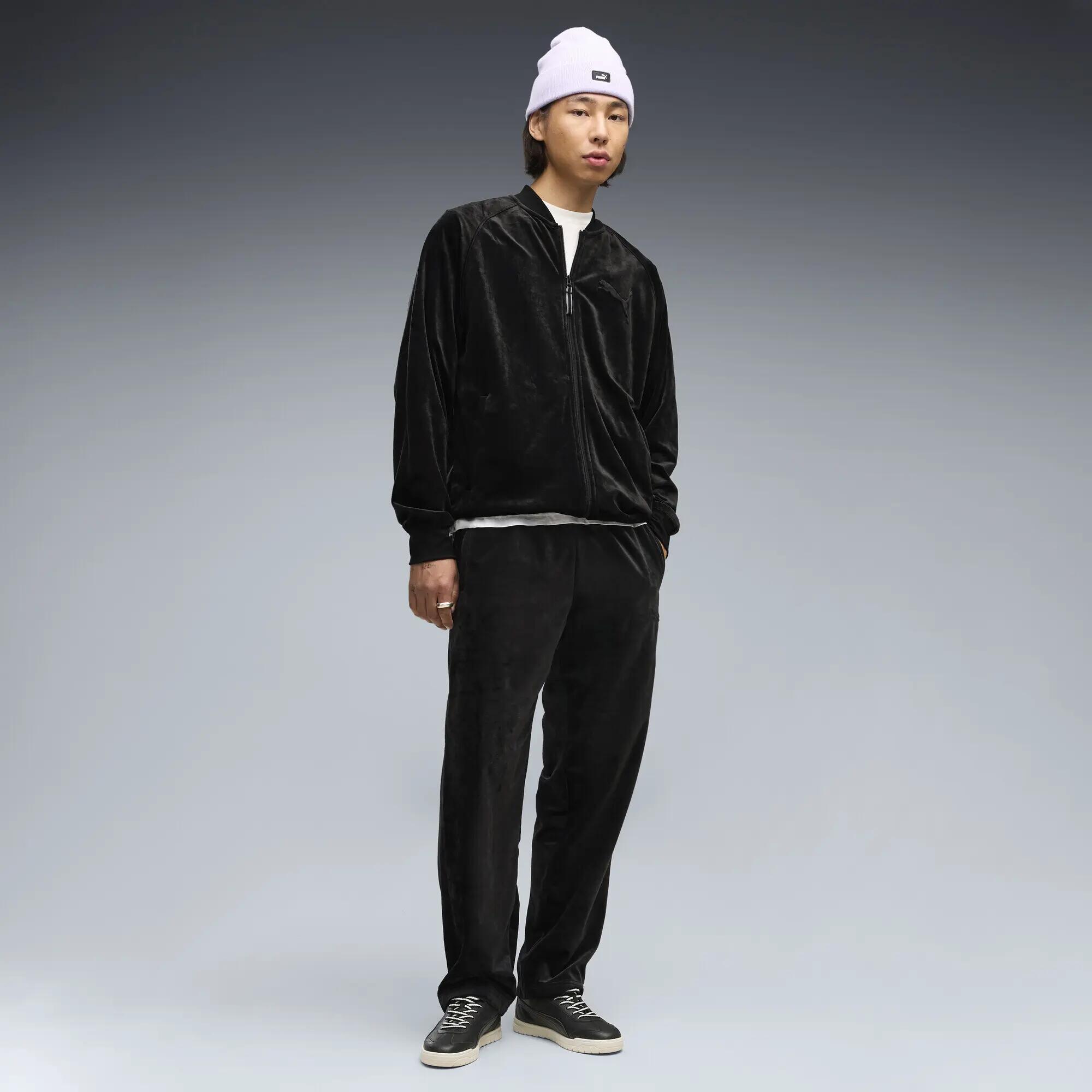 Męska luźna bluza dresowa Essentials Elevated Velour PUMA 4/5
