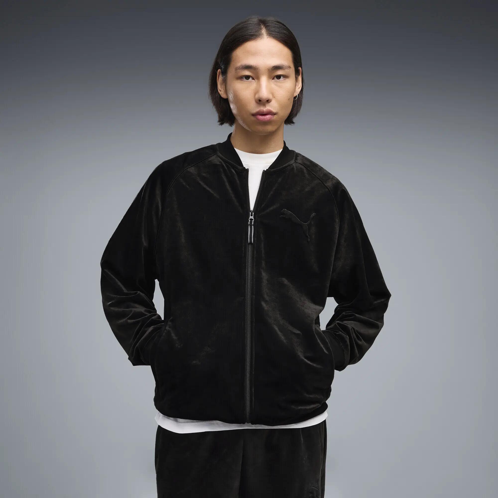 Męska luźna bluza dresowa Essentials Elevated Velour PUMA 2/5