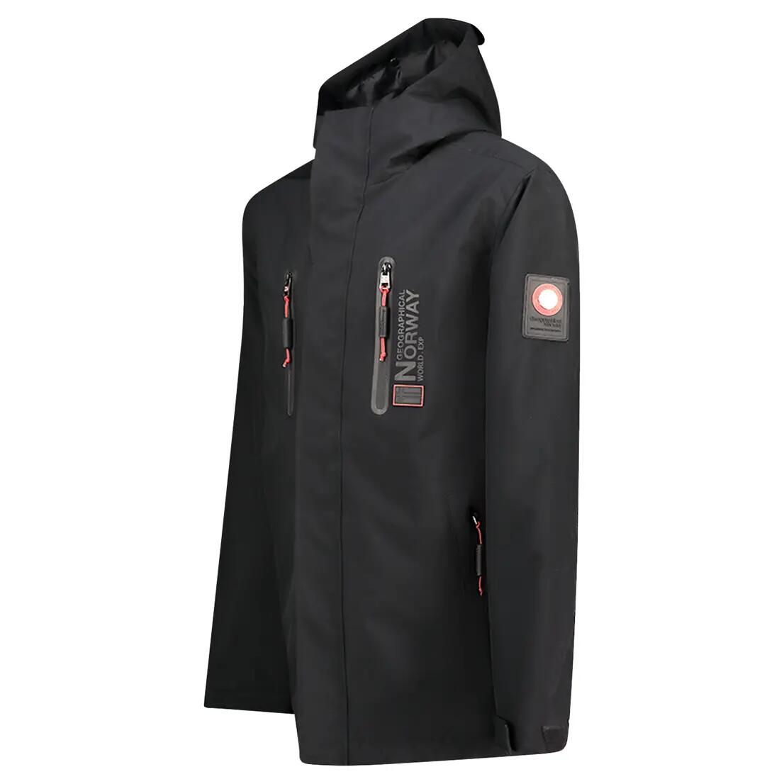 Veste de randonnée - Homme - Coupe-vent, col haut - Noir 4/6