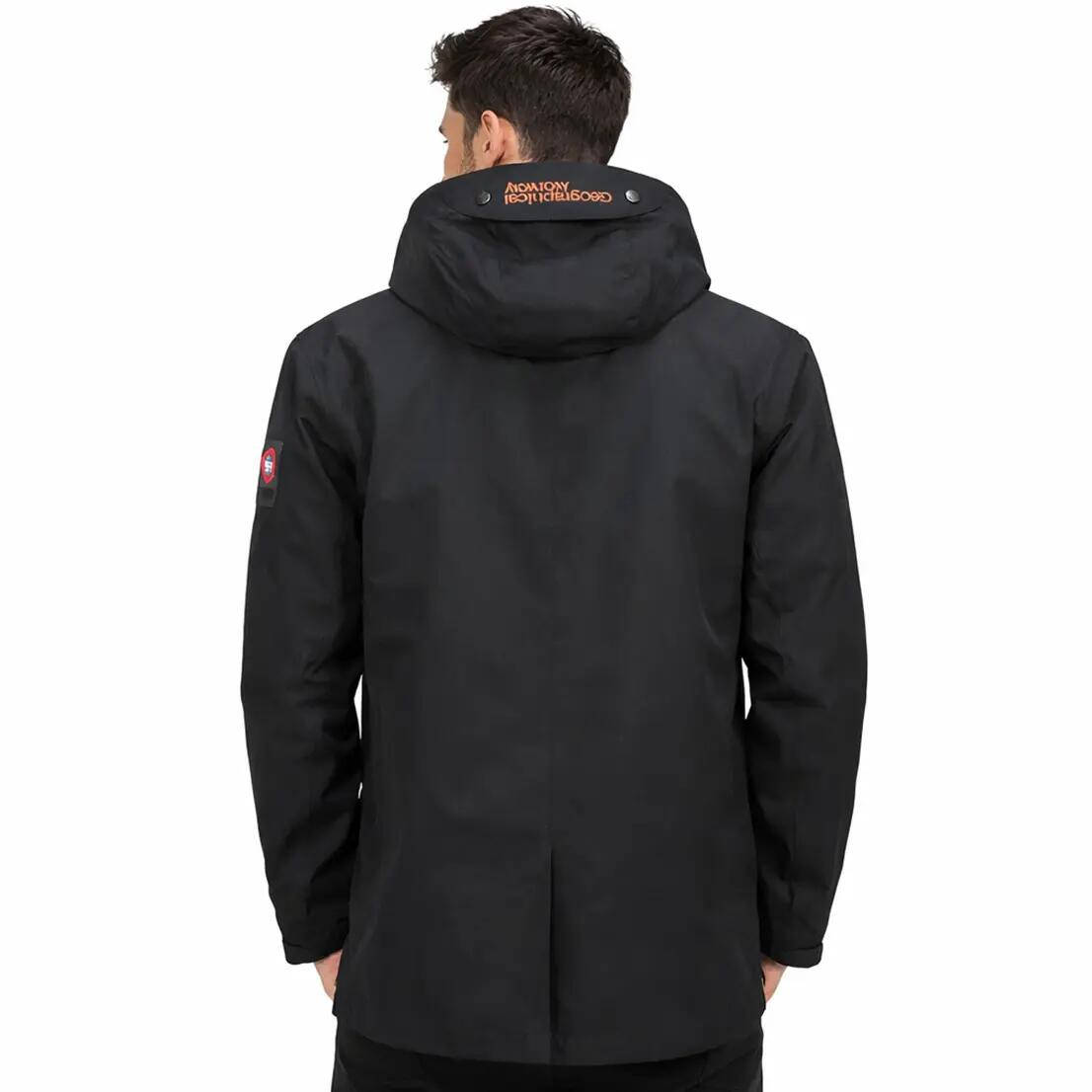 Veste de randonnée - Homme - Coupe-vent, col haut - Noir 2/6