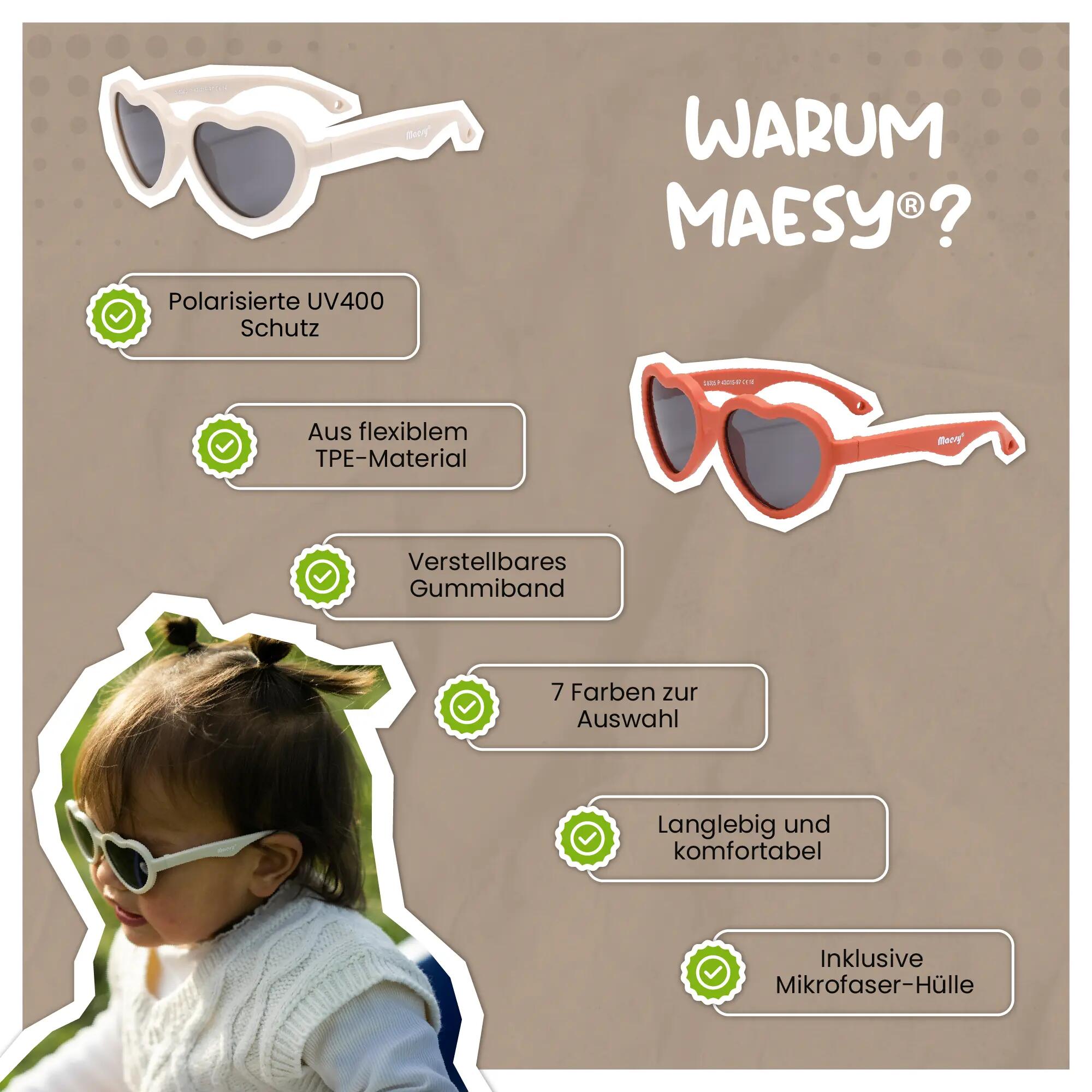 Baby Sunglasses Maes Red 0-24 months 5/6