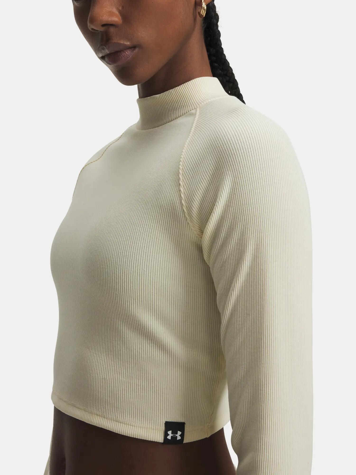 Női póló Under Armour UA RIV RIB MOCK LS 3/3