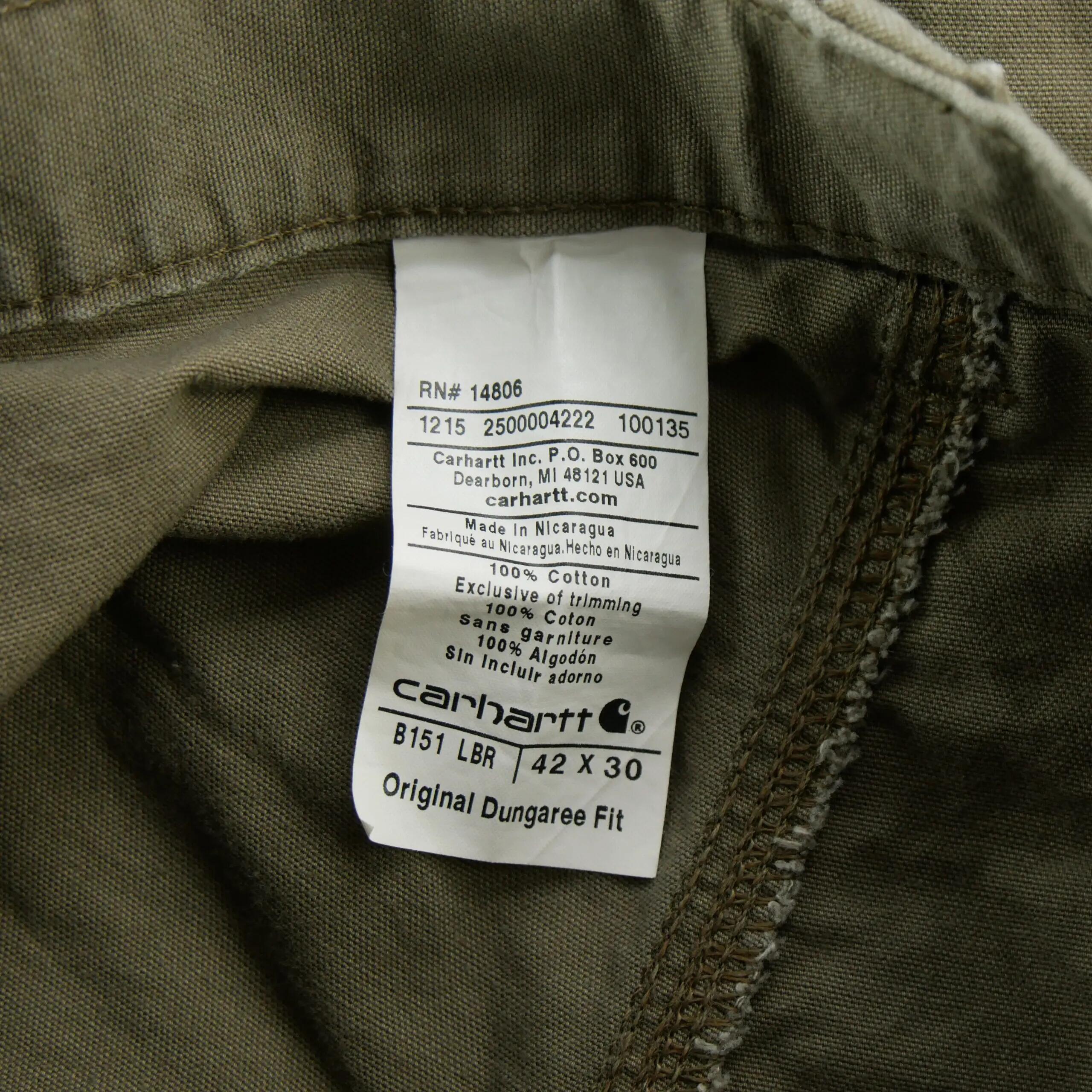 Refurbished - Herrenhose W42/L30 B151 Canvas Arbeitsjeans - In gutem Zustand 8/9