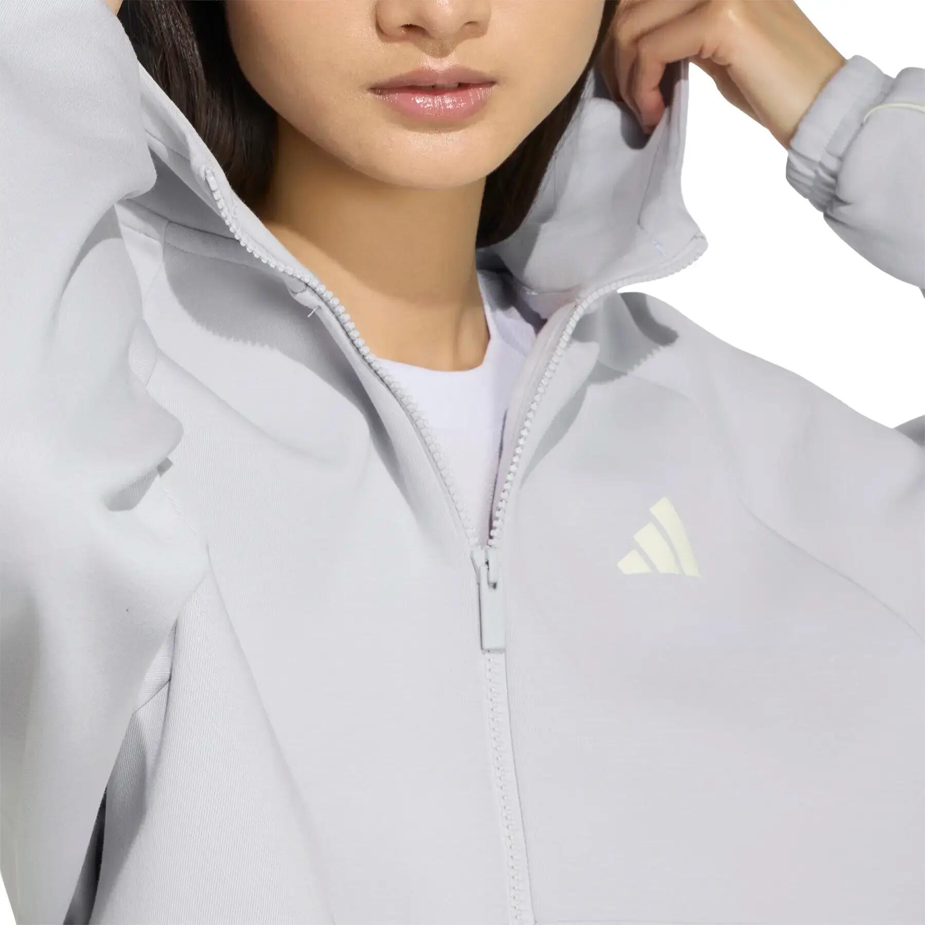 Sweatshirt à capuche full zip femme adidas Stadium Small Logo 5/6