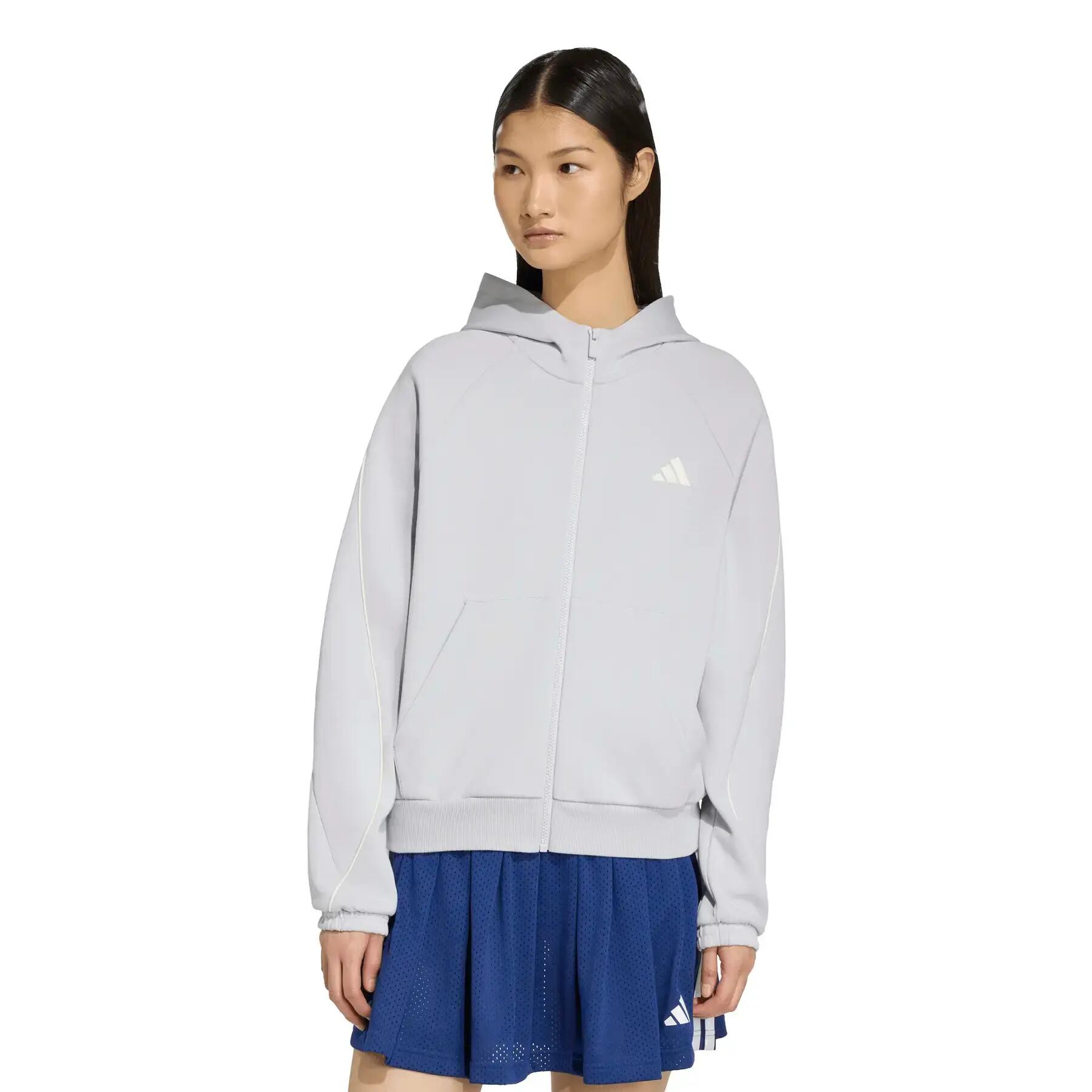 Sweatshirt à capuche full zip femme adidas Stadium Small Logo 2/6