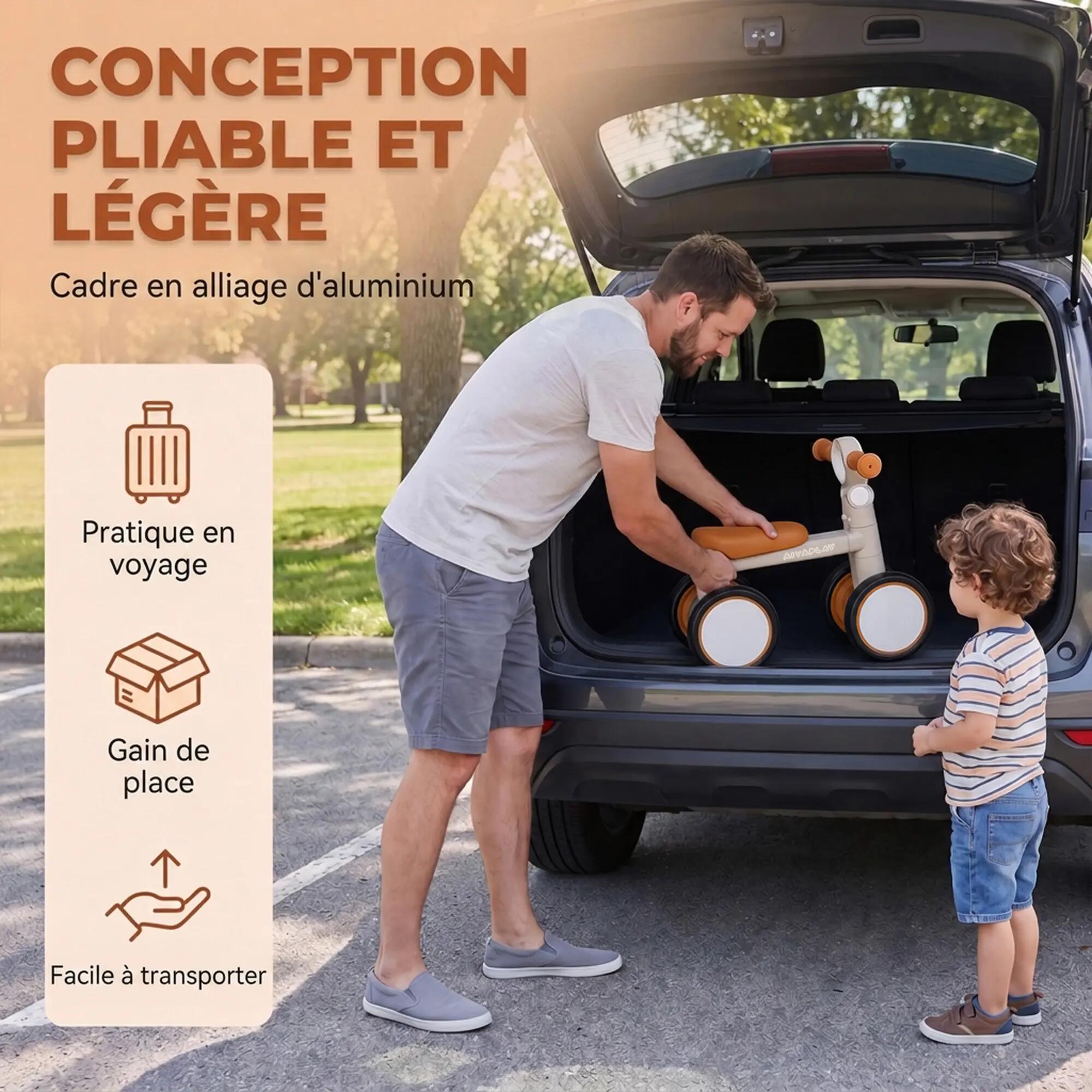 Draisienne enfant pliable selle guidon réglables 5/5