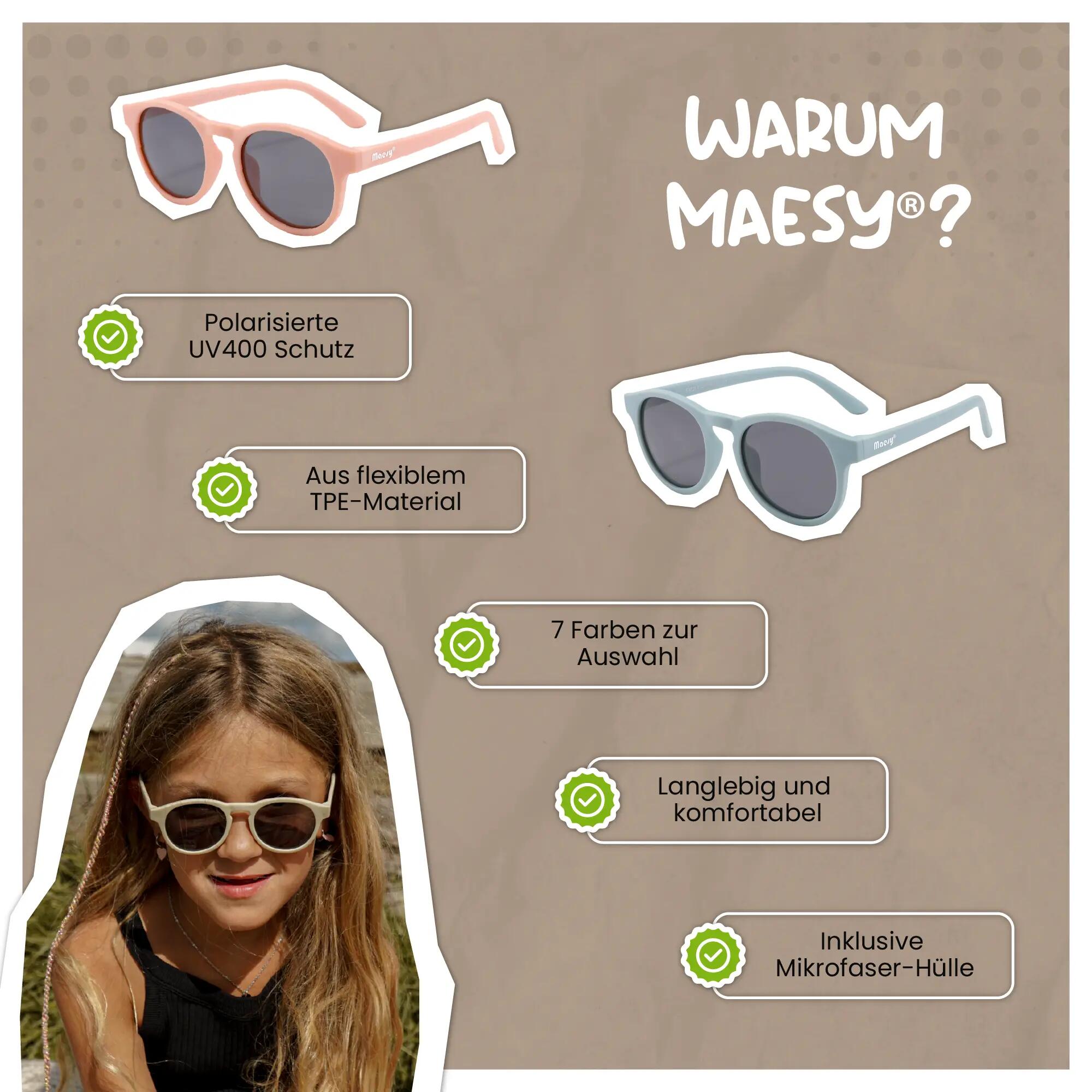 Lunettes de soleil enfant Faela Beige 3-6 ans 6/6