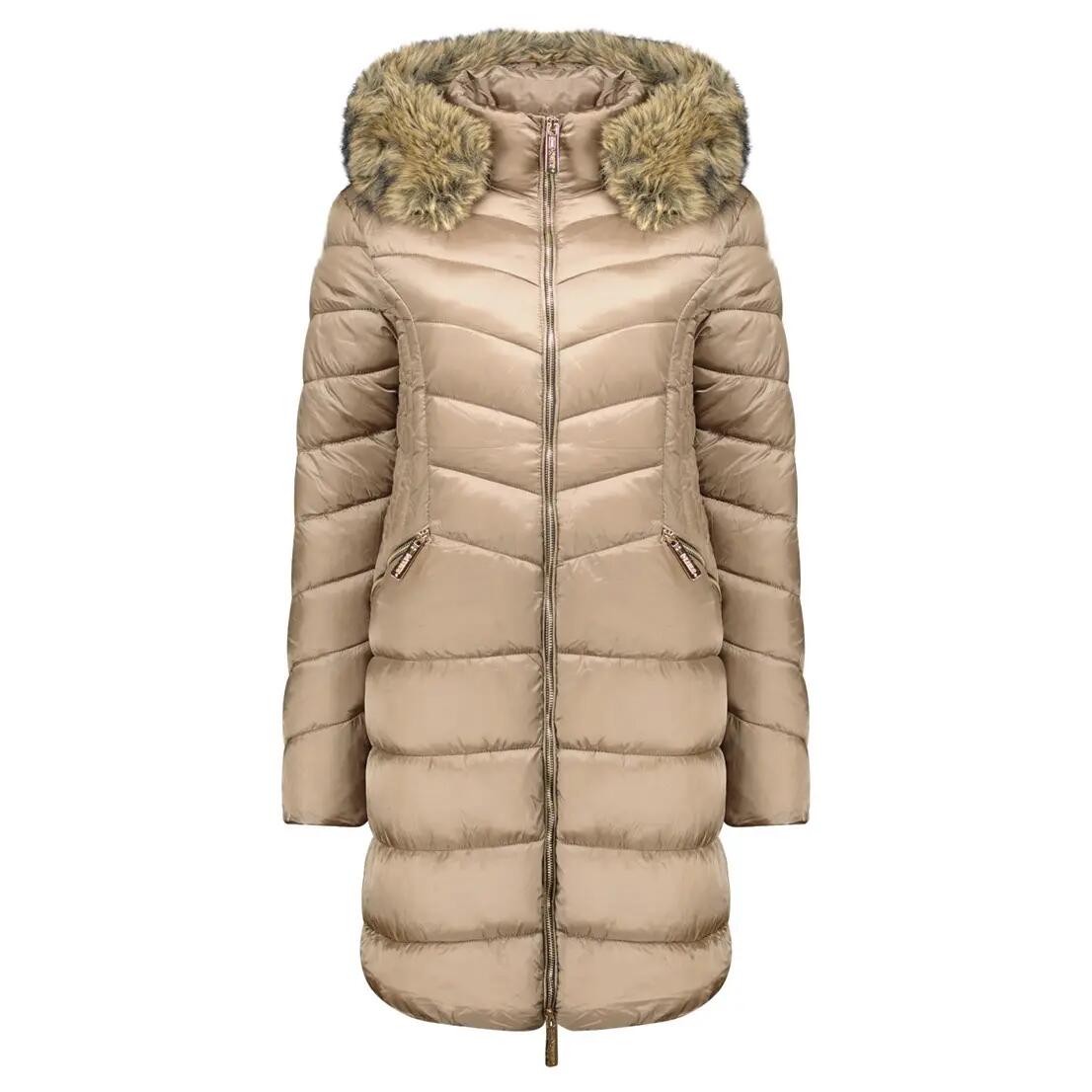 Damska codzienna parka GEOGRAPHICAL NORWAY BOLOLITA TAUPE DB LADY 0116-1 1/6