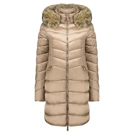 Damska codzienna parka GEOGRAPHICAL NORWAY BOLOLITA TAUPE DB LADY 0116-1