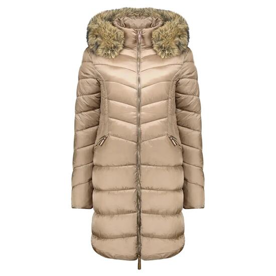Damska codzienna parka GEOGRAPHICAL NORWAY BOLOLITA TAUPE DB LADY 0116-1