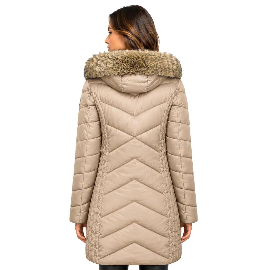 Damska codzienna parka GEOGRAPHICAL NORWAY BOLOLITA TAUPE DB LADY 0116-1 6/6