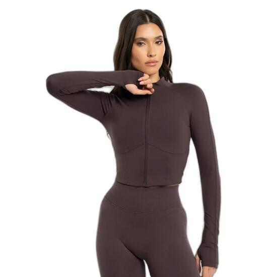 Damen Zip-Hoodie Gym Glamour Corset