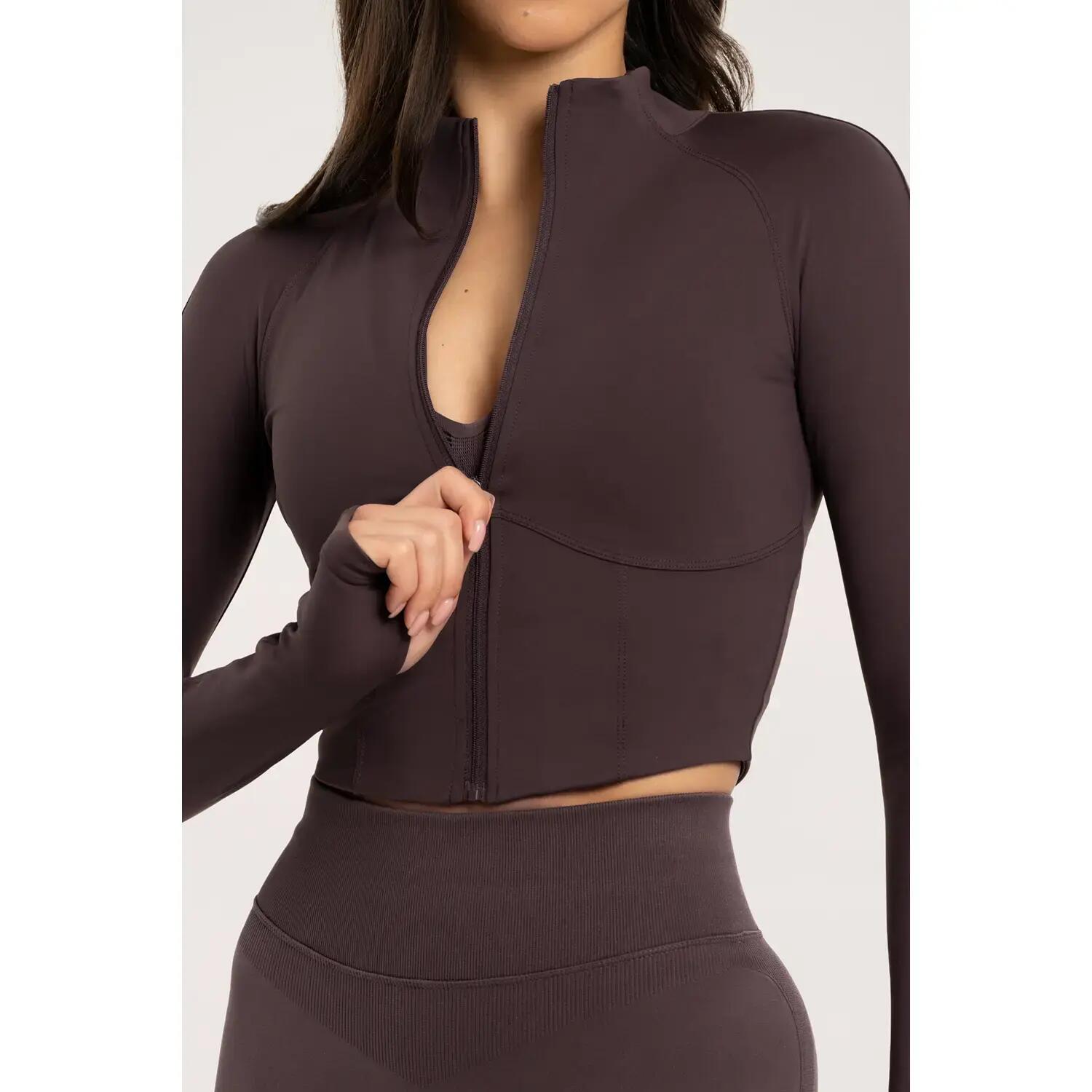 Dames Zipper Sweatshirt Gym Glamour Corset 5/5