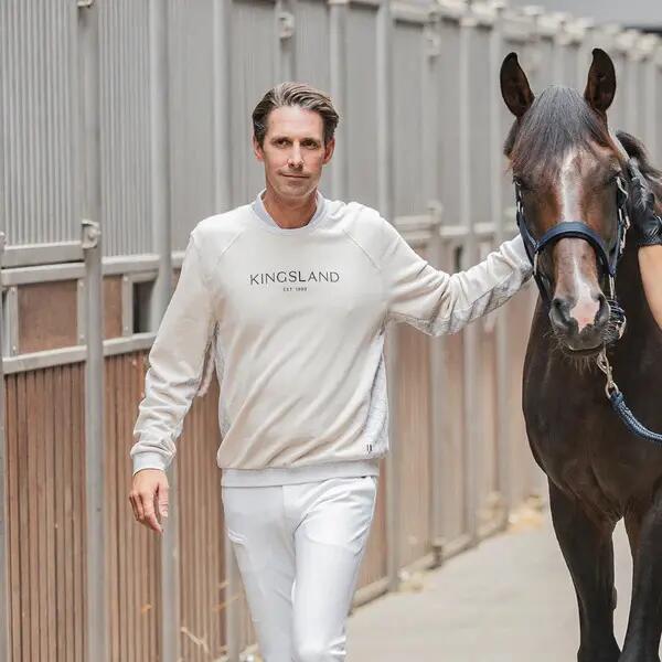 Sweatshirt équitation col rond Kingsland Jiro 3/3