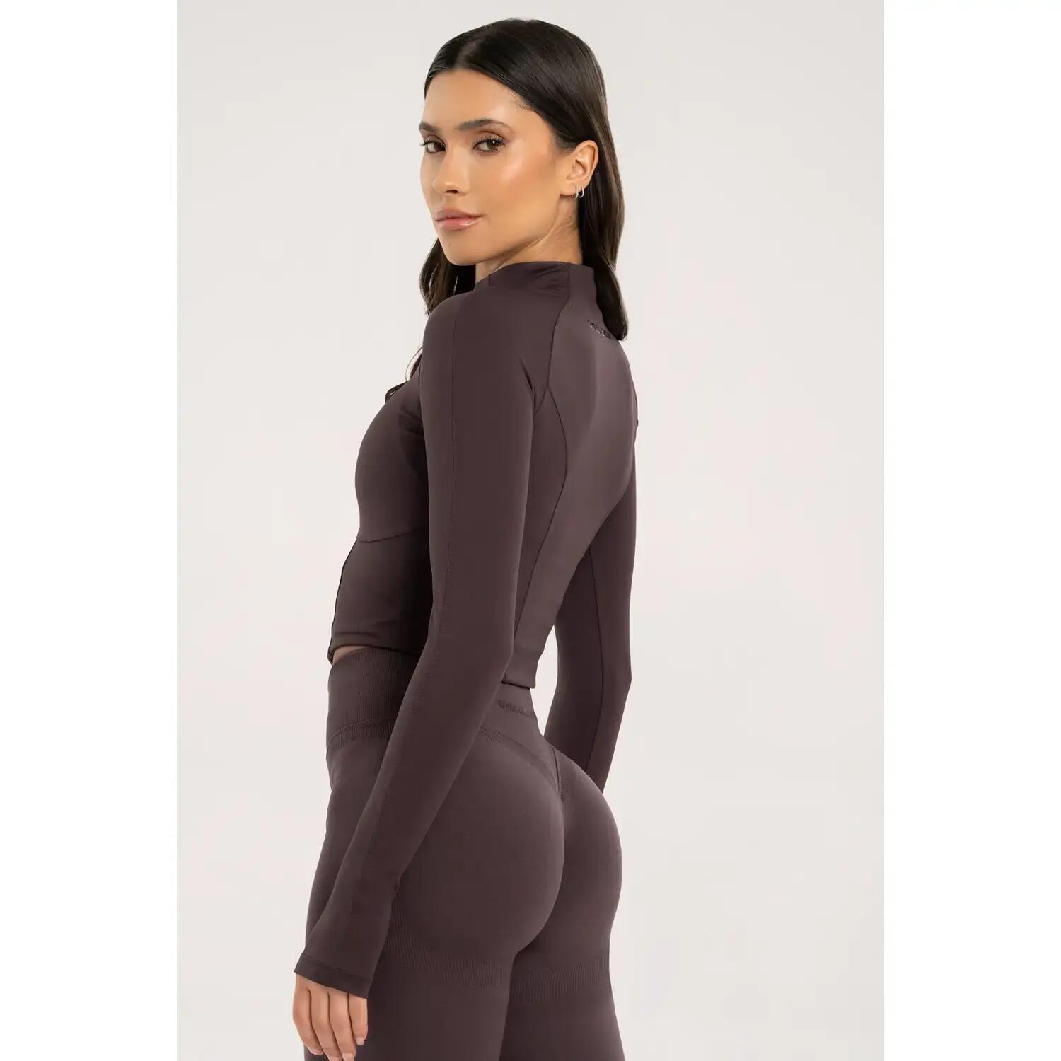 Dames Zipper Sweatshirt Gym Glamour Corset 3/5