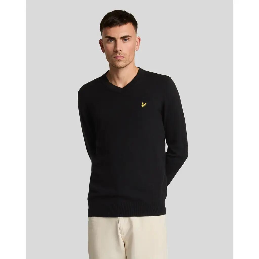 Pullover mit V-Ausschnitt aus Merino-Baumwolle Lyle & Scott 2/5