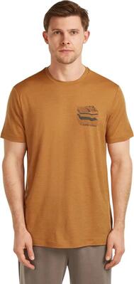 Icebreaker 150 tech lite tee evolving lay t-shirt voor heren, bruin
