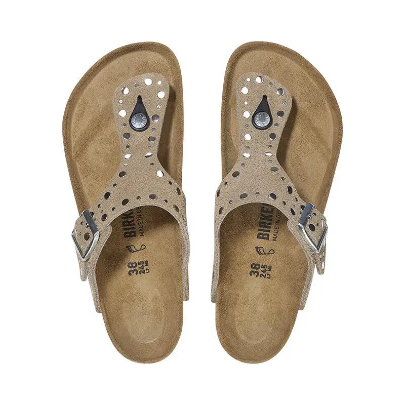 Sandale Femme Birkenstock GIZEH RIVET CUIR 5/7