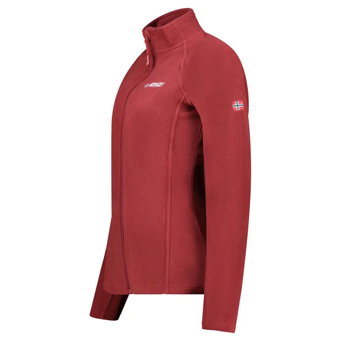 Giacca in pile – Escursionismo – Donna – GEOGRAPHICAL NORWAY – Bordeaux 3/4