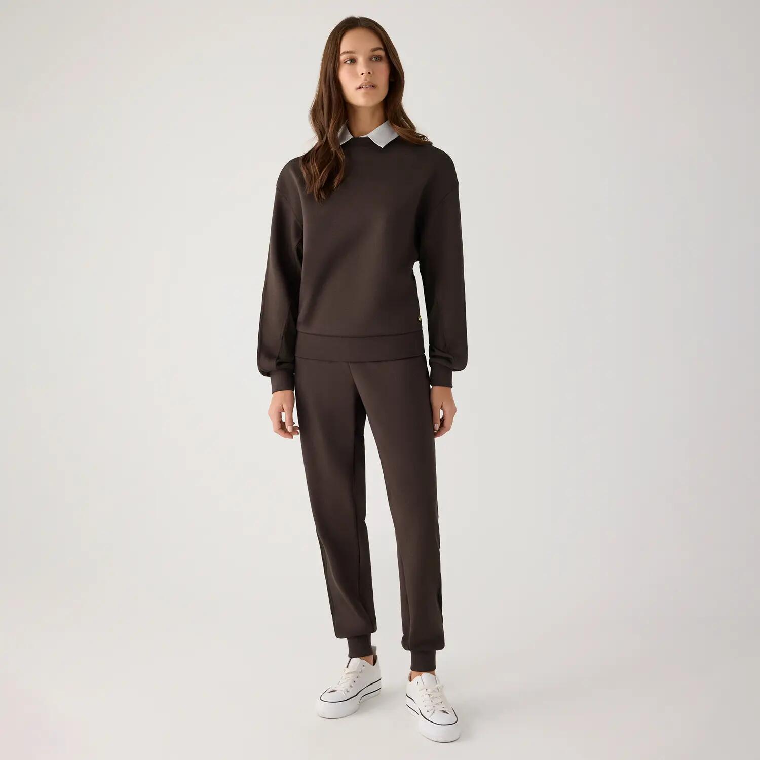 pantalon de jogging en polaire marron 2/7