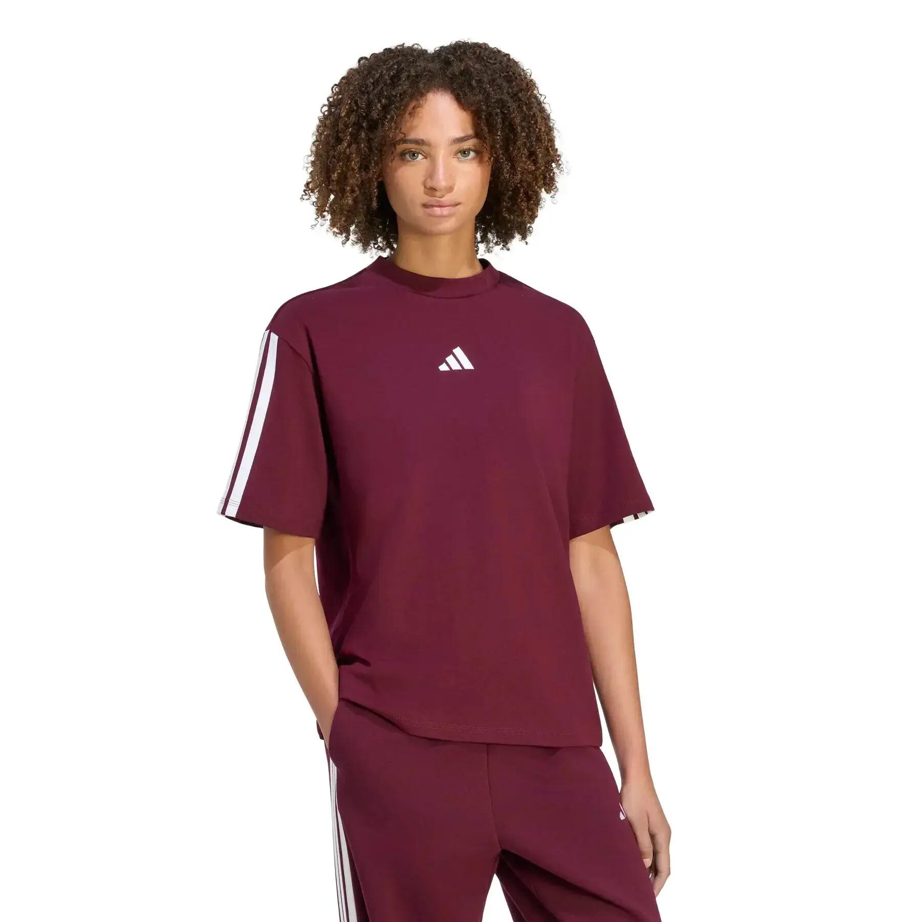 Camiseta boyfriend de mujer adidas Essentials 3-Stripes 2/6