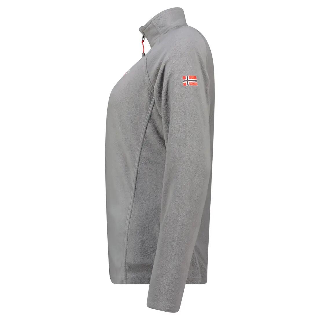 Felpa in pile – Escursionismo – Donna – Cerniera completa, sagomata – Grigio 6/6