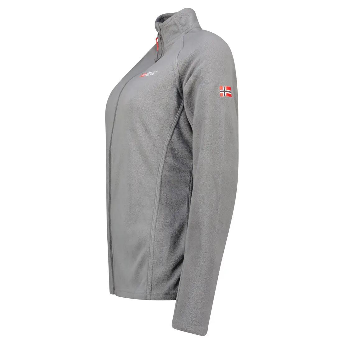 Felpa in pile – Escursionismo – Donna – Cerniera completa, sagomata – Grigio 5/6