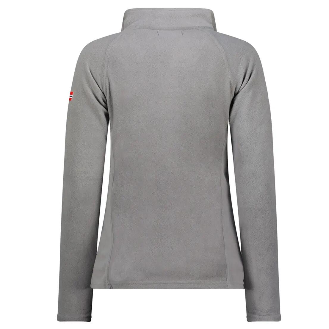 Felpa in pile – Escursionismo – Donna – Cerniera completa, sagomata – Grigio 2/6