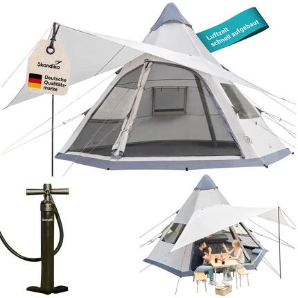 Gebraucht - Luftzelt Tipi Hetta 460 Air Protect - Aufblasbares Familienzelt
