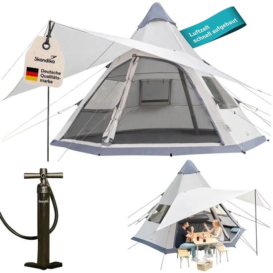 Gebraucht - Luftzelt Tipi Hetta 460 Air Protect - Aufblasbares Familienzelt